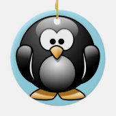 Penguin-kerstversiering Keramisch Ornament (Achterkant)