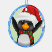 Penguin-kerstversiering Keramisch Ornament (Links)