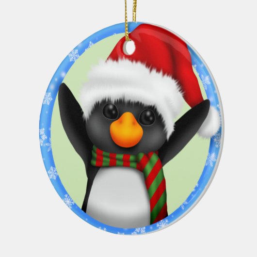 Penguin-kerstversiering Keramisch Ornament (Links)