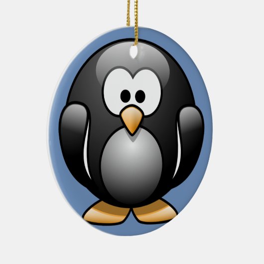 Penguin-kerstversiering Keramisch Ornament (Rechts)