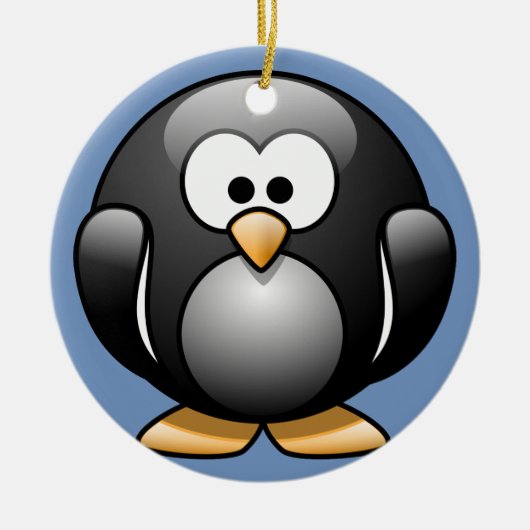 Penguin-kerstversiering Keramisch Ornament (Voorkant)