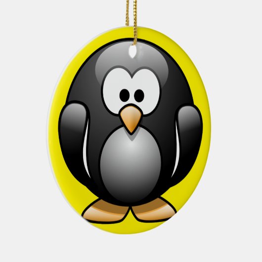 Penguin-kerstversiering Keramisch Ornament (Rechts)