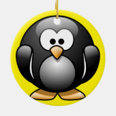 Penguin-kerstversiering Keramisch Ornament (Achterkant)