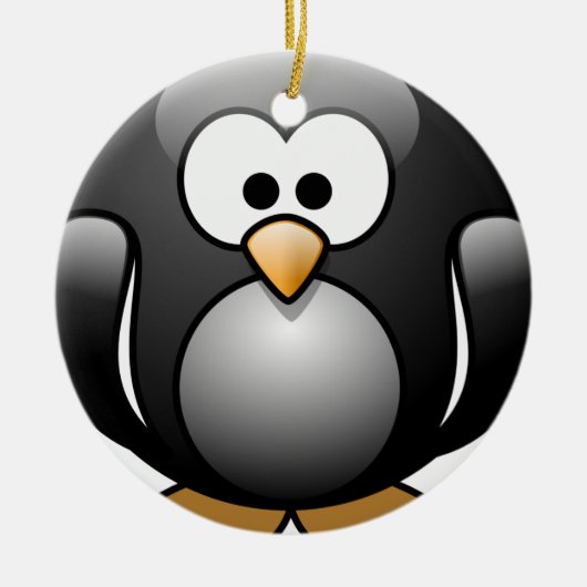 Penguin-kerstversiering Keramisch Ornament (Voorkant)