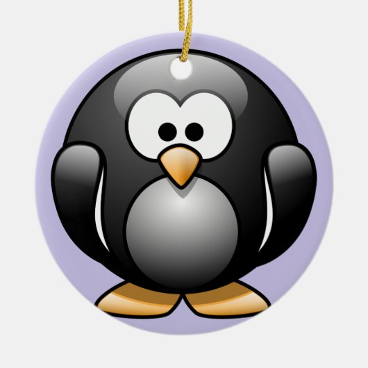 Penguin-kerstversiering Keramisch Ornament (Voorkant)