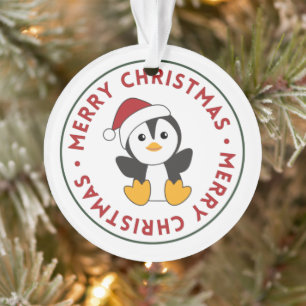 Penguin-kerstwintersneeuw Ornament
