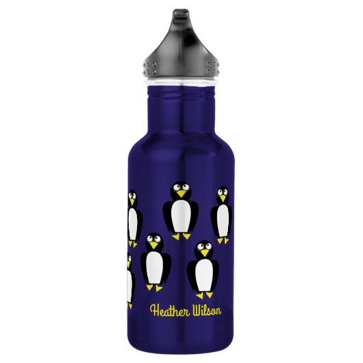Penguin Kinder waterfles met naam (Rechts)