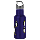 Penguin Kinder waterfles met naam Waterfles (Achterkant)