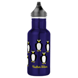 Penguin Kinder waterfles met naam Waterfles