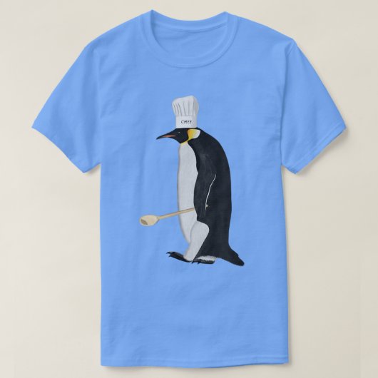 Penguin Kitchen Chef Pet Koken Funny Bird T-shirt (Design voorkant)