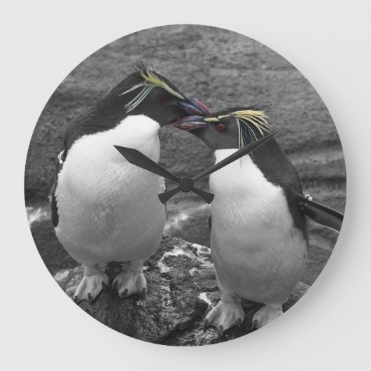 Penguin Kleurensplash Grote Klok (Voorkant)