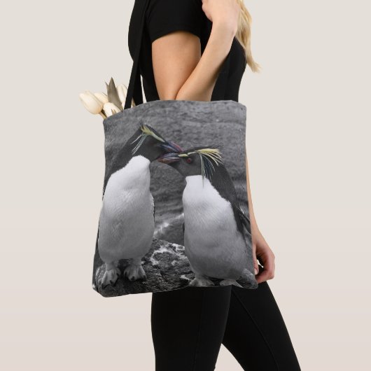 Penguin Kleurensplash Tote Bag (Dichtbij)