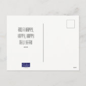 Penguin Knitting Christmas Post Card Feestdagenkaart (Achterkant)