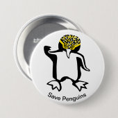 Penguin - knop ronde button 7,6 cm (Voorkant /achterkant)