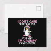 Penguin-koffie Briefkaart (Voorkant / Achterkant)