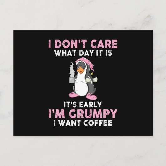 Penguin-koffie Briefkaart (Voorkant)