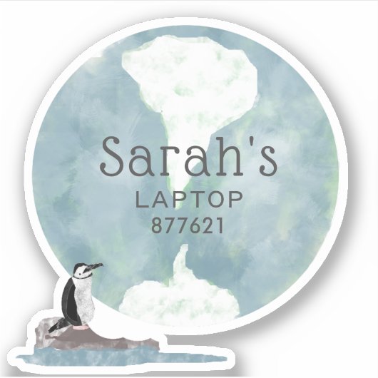 Penguin-laptop Sticker (Voorkant)