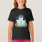 Penguin-laptop T-shirt (Voorkant)