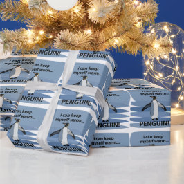 Penguin Leuke Dier Grappige Verjaardag Cadeaupapier