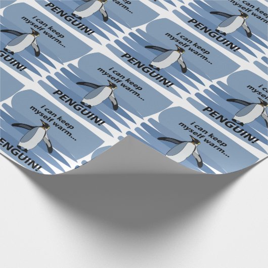 Penguin Leuke Dier Grappige Verjaardag Cadeaupapier (Hoek)