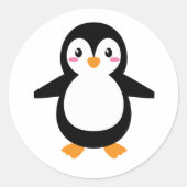 Penguin-leven Ronde Sticker (Voorkant)