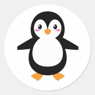 Penguin-leven Ronde Sticker