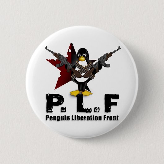 Penguin Liberation Front Ronde Button 5,7 Cm (Voorkant)