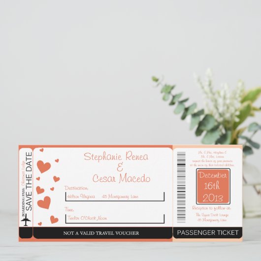 Penguin Liefde/Hoor Instapkaart Huwelijksuitnodigi Save The Date (Staand voorkant)