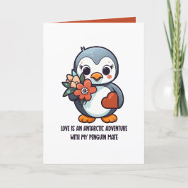 Penguin Liefde Valentijnsdag Kaart
