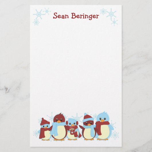 Penguin Line Briefpapier (Voorkant)