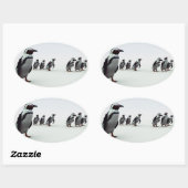 Penguin Line-up Ovale Sticker (Vel)