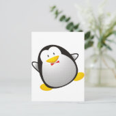 Penguin linux afbeelding tux briefkaart (Staand voorkant)