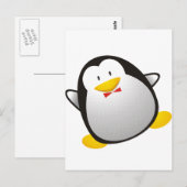 Penguin linux afbeelding tux briefkaart (Voorkant / Achterkant)