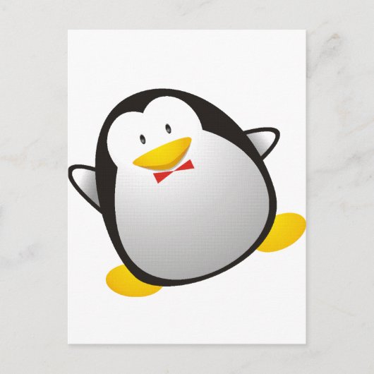 Penguin linux afbeelding tux briefkaart (Voorkant)