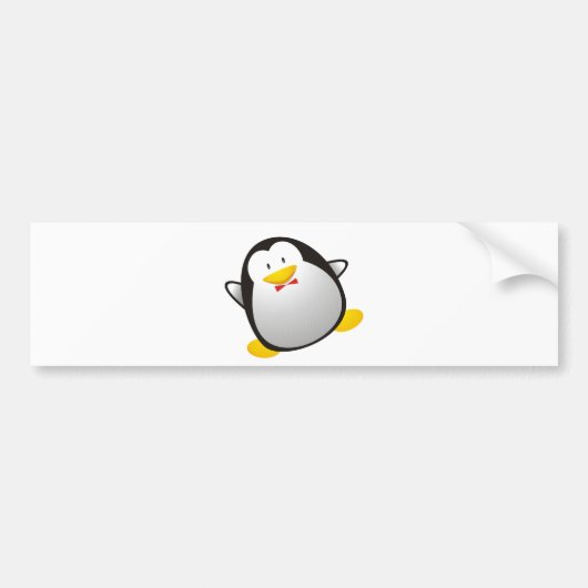 Penguin linux afbeelding tux bumpersticker (Voorkant)
