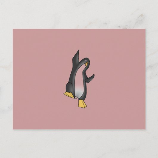 penguin linux tux afbeelding briefkaart (Voorkant)
