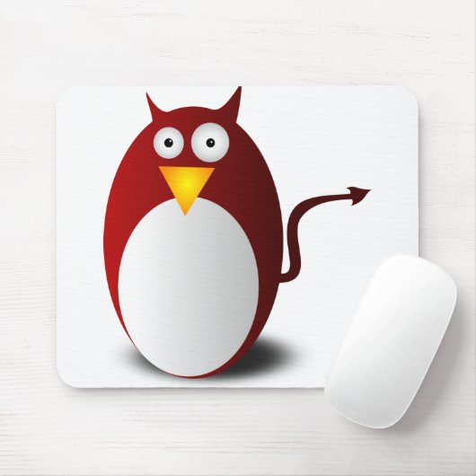 Penguin Linux Tux Ubuntu Devil Evil Demon Muismat (Met muis)