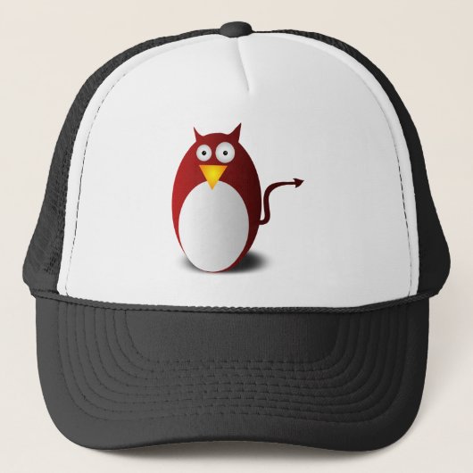 Penguin Linux Tux Ubuntu Devil Evil Demon Trucker Pet (Voorkant)