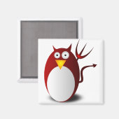 Penguin Linux Tux Ubuntu Devil Trident Lucifer Magneet (Voorkant / Achterkant)