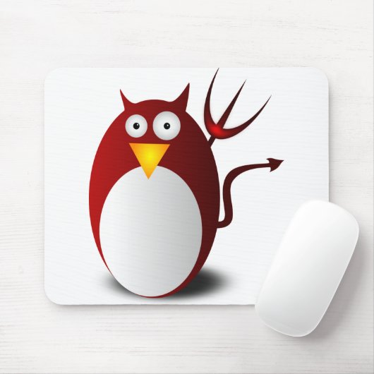 Penguin Linux Tux Ubuntu Devil Trident Lucifer Muismat (Met muis)