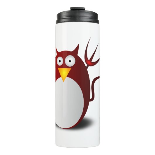 Penguin Linux Tux Ubuntu Devil Trident Lucifer Thermosbeker (Voorkant)