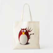 Penguin Linux Tux Ubuntu Devil Trident Lucifer Tote Bag (Voorkant)