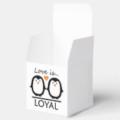 Penguin Love aangepaste gunst dozen Bedankdoosjes (Geopend)