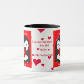 Penguin Love Affair Mok - Gepersonaliseerd (Midden)