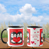 Penguin Love Affair Mok - Gepersonaliseerd
