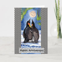 Penguin Love Aurora Jubileum Kaart personaliseren