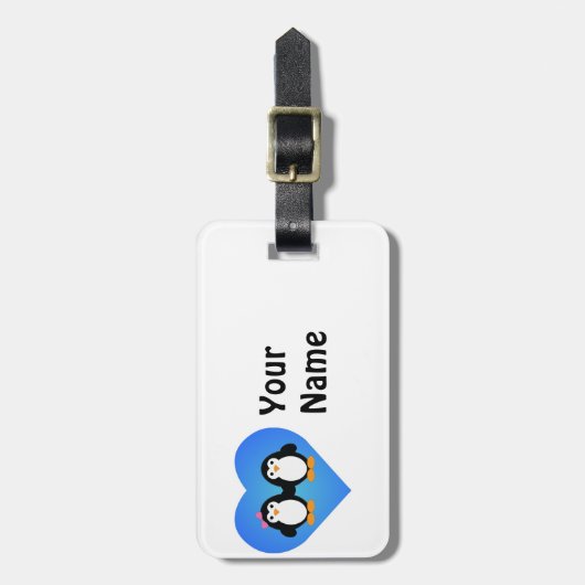 Penguin Love Bagagelabel (Voorkant verticaal)