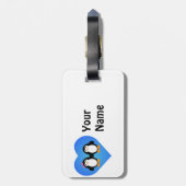 Penguin Love Bagagelabel (Achterkant verticaal)