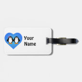 Penguin Love Bagagelabel (Achterkant horizontaal)