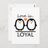 Penguin Love Briefkaart (Voorkant / Achterkant)